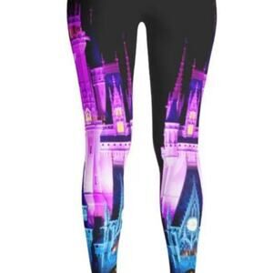 Main Street Bella Magical Castle Leggings SM Made in USA Athleisure Yoga Pants